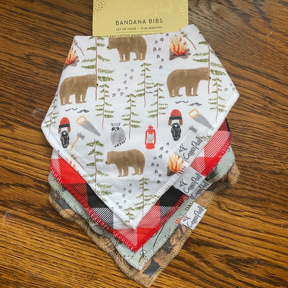 Copper Pearl Baby Bandanas